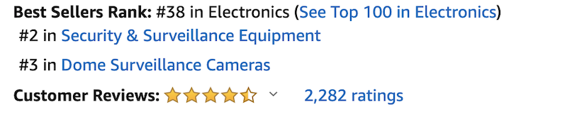Amazon BSR Example